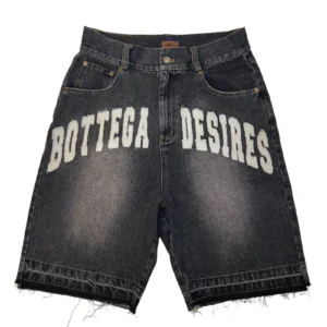Bottega Desires "Black Wash" Jean Shorts