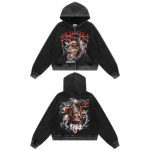 Floor 914 "Dog Chain" Zip-Up Hoodie