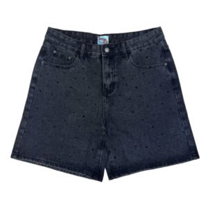 Dry Rot "Shadow" Black Rhinestone Jean Shorts