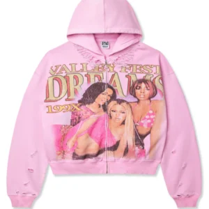 Vale "Destiny's Child" Pink Bling Zip Up Hoodie