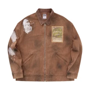 Arkyve "Wine Label" Distressed Work Jacket