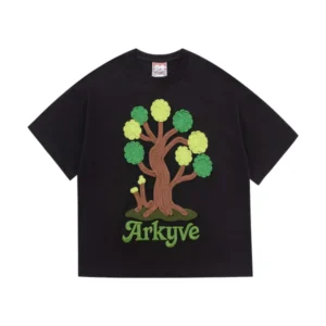 Arkyve "Crotchet Tree Patch" Black T-Shirt