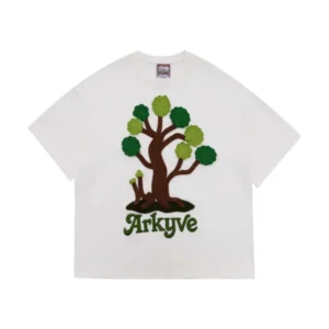 Arkyve "Crotchet Tree Patch" White T-Shirt