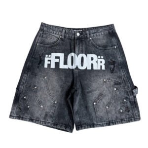 Floor 914 Uniform Jean Shorts Black