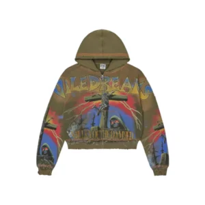 Vale "Damned Big" Olive Zip-Up Hoodie