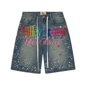 Vale "Ice Cream" Jean Shorts (Blue)