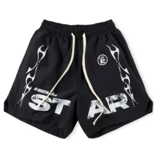 Hellstar "Flame" Black Shorts