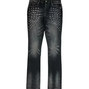 RTA Jeans "Olivier Stacked Graphite Fade Cross"