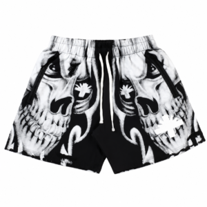 Vertabrae "Skull" Black Shorts