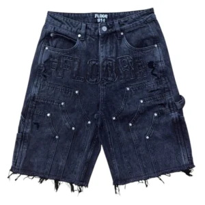 Floor 914 "Workman" Jean Shorts (Black Wash)