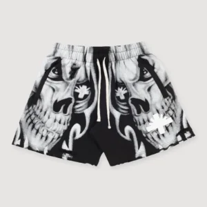 Vertabrae "Skull" Black Shorts