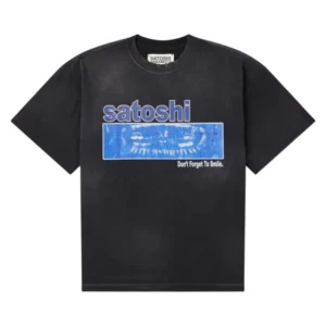 Satoshi Nakamoto "Don't Forget To Smile" Black T-Shirt