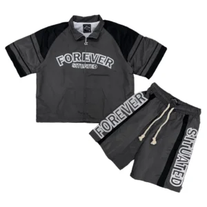 Forever Situated Shorts Track Set (Grey)