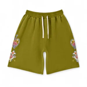 We Are Righteous "Olive Risen King" Cotton Shorts