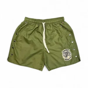 Saint Vanity "Green" Nylon Shorts